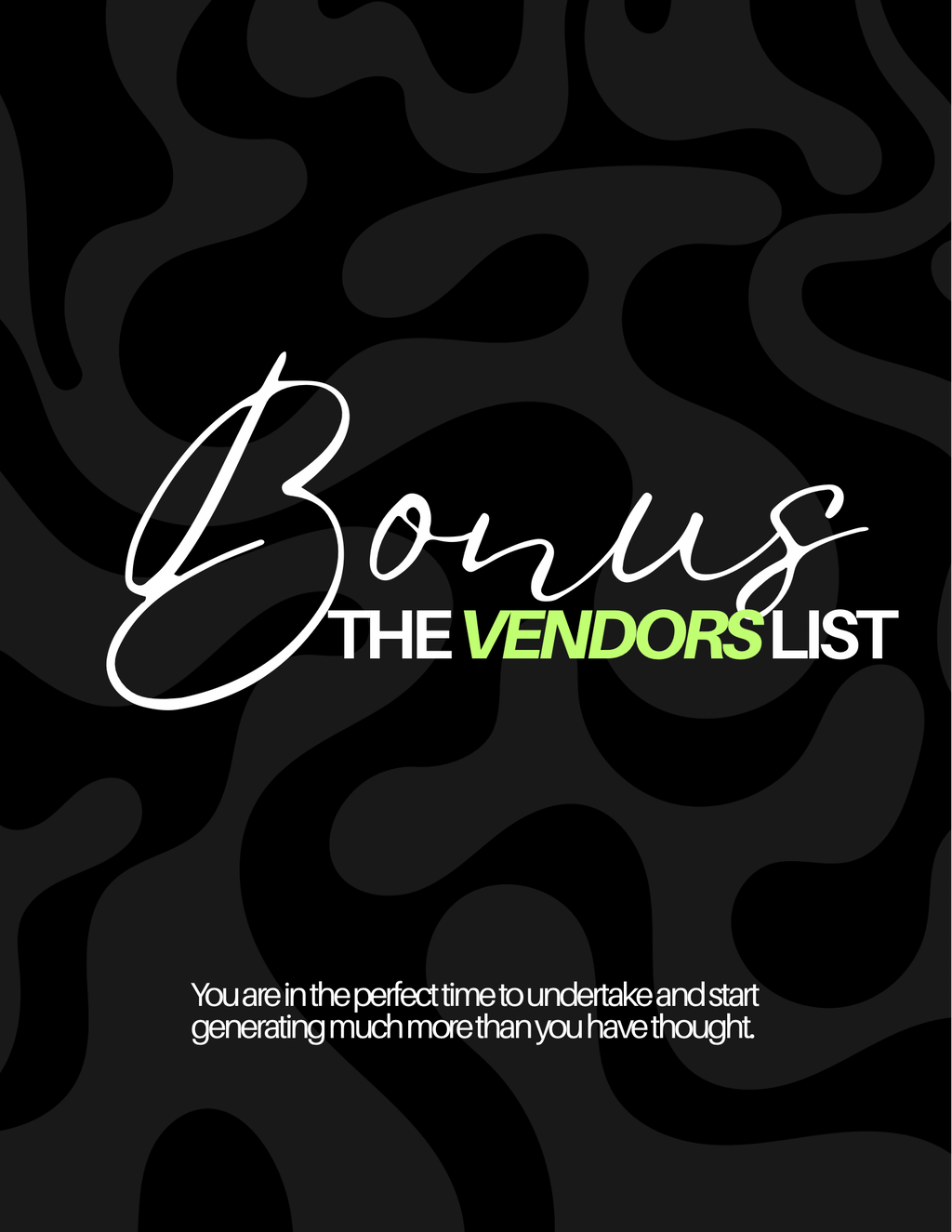 The Vendors List + Bonus